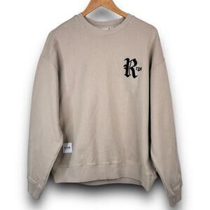 RRGS Roarguns Japan Carpe Diem Tan Sweatshirt Heavyweight Cotton Size Medium